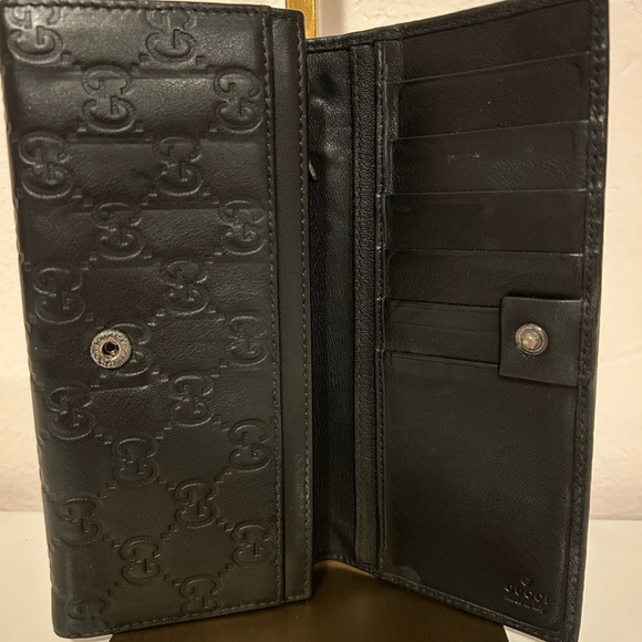 Guccissima GG logo leather long bifold wallet - Picture 3 of 15